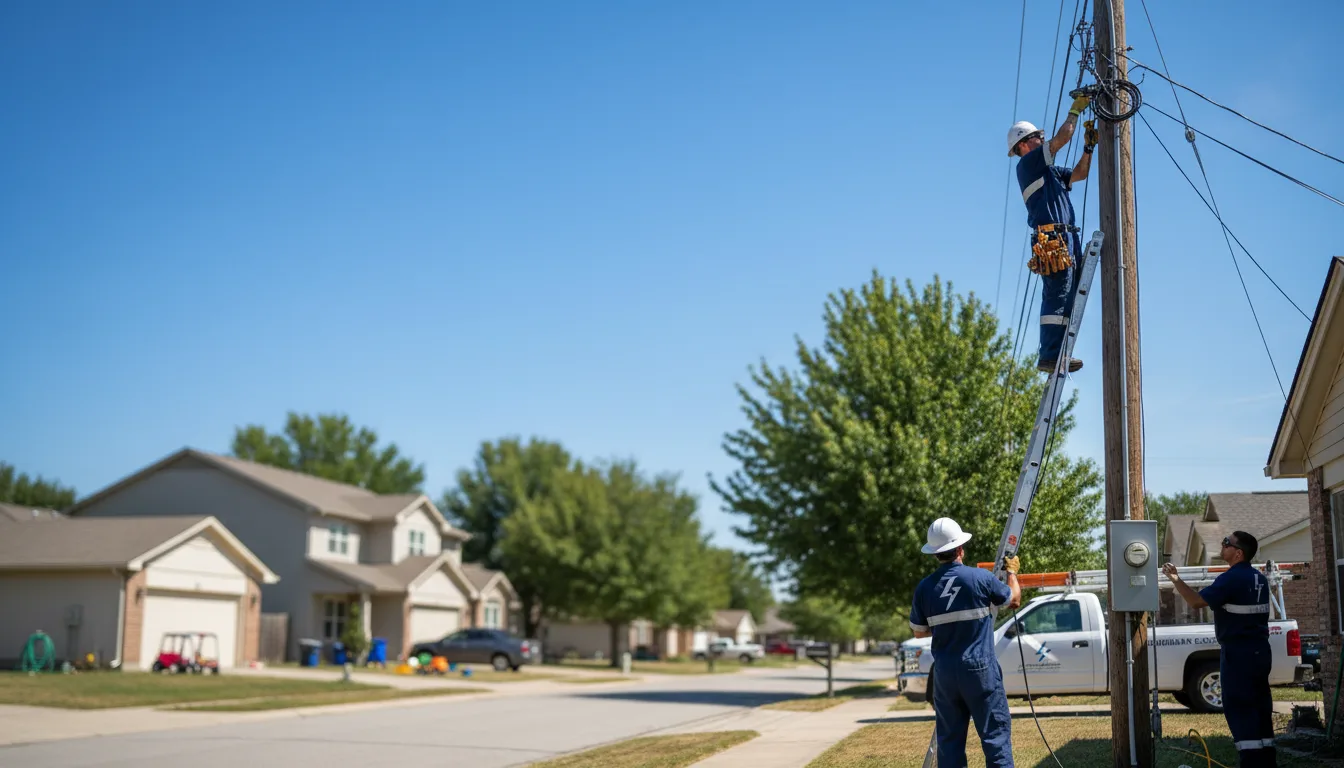 Residential electrician providing installation services in Earth, TX
